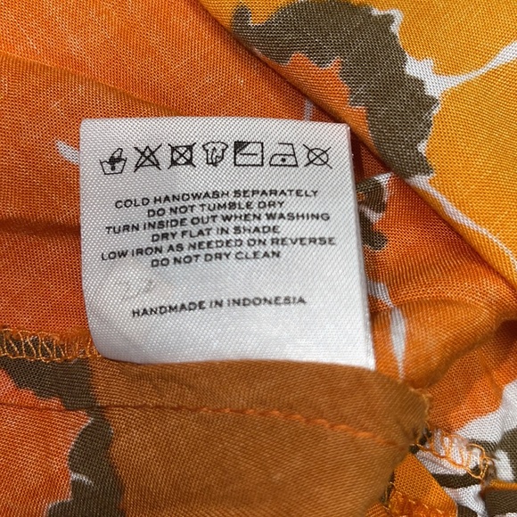 Faithfull The Brand Martine Mini Dress in Orange Isola Floral Boho Retro Size 6 - Picture 11 of 15